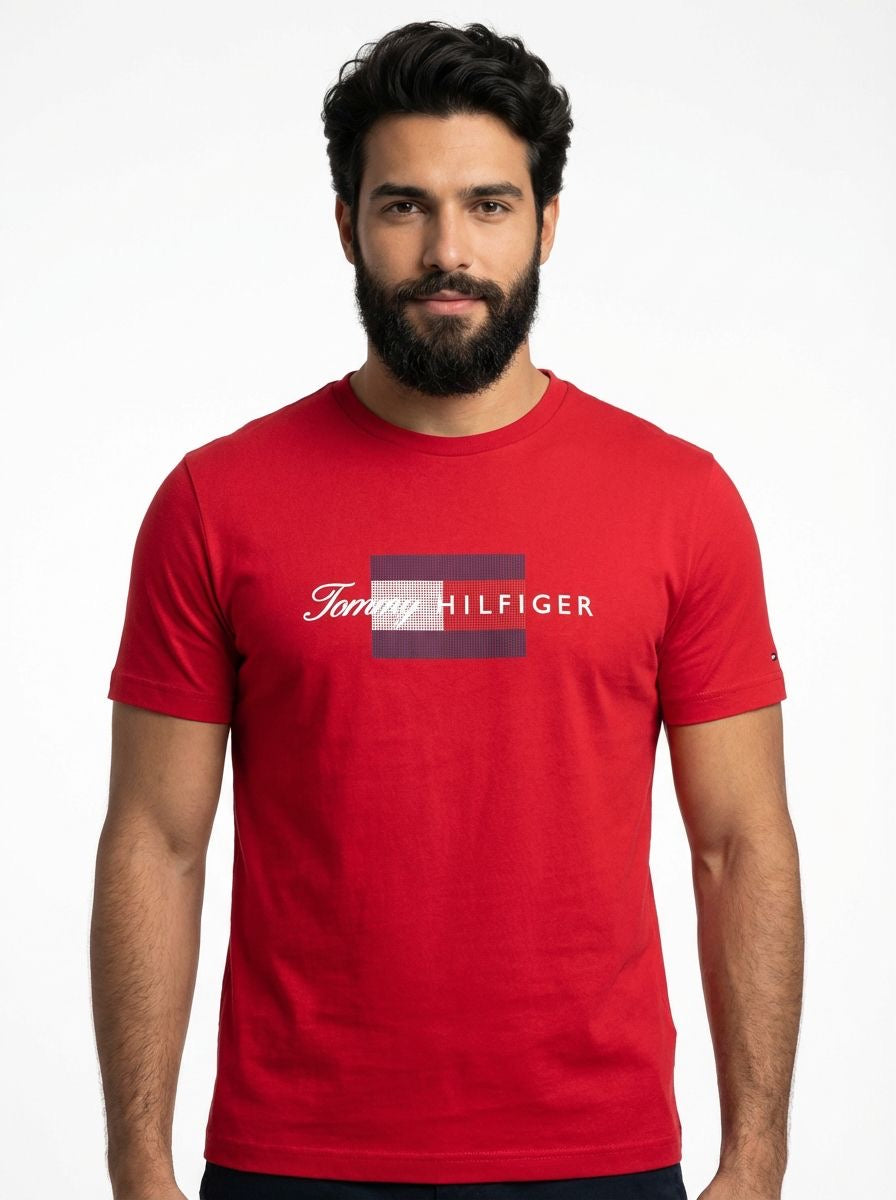 Camiseta TH Grid Flag Urban Concept - Vermelha