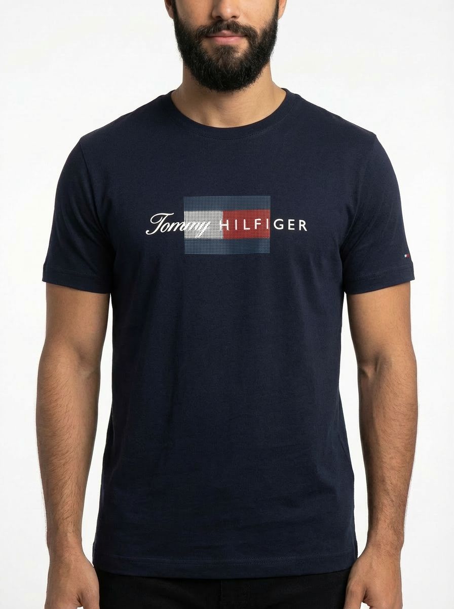 Camiseta TH Grid Flag Urban Concept - Azul Marinho