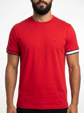Camiseta TH Minimalist Sleeve Stripe - Vermelha