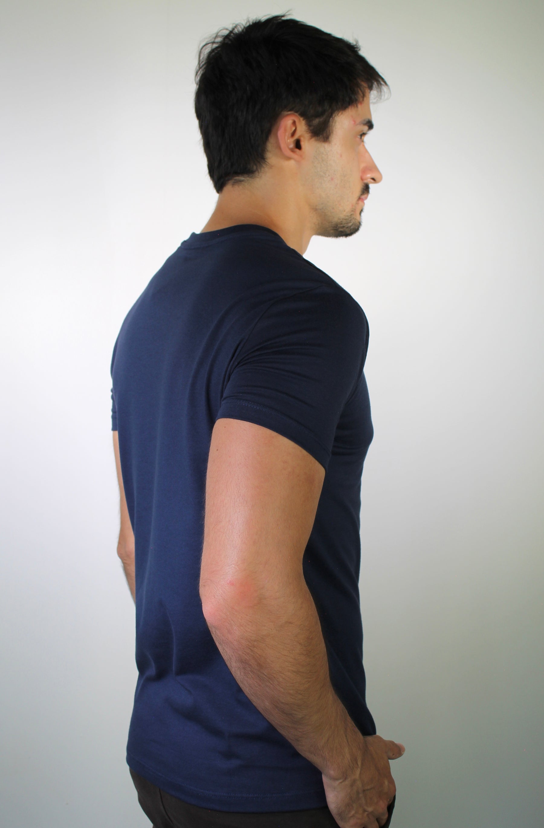 Camiseta AX Side Logo Line - Azul Marinho