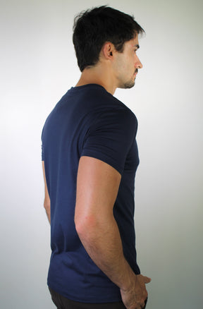 Camiseta AX Side Logo Line - Azul Marinho