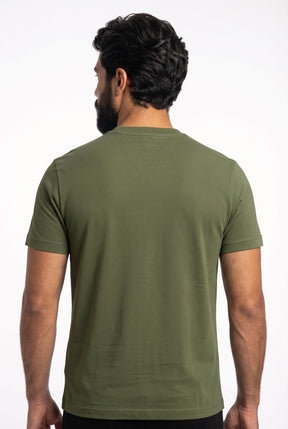 Camiseta LCT Handwritten Croco Logo - Verde Musgo