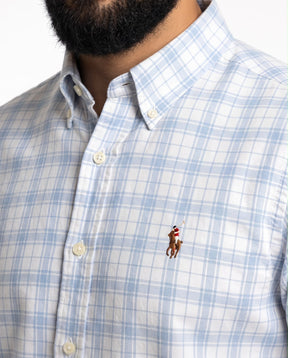 Camisa Manga Curta RL - Newcastle Check Xadrez Azul