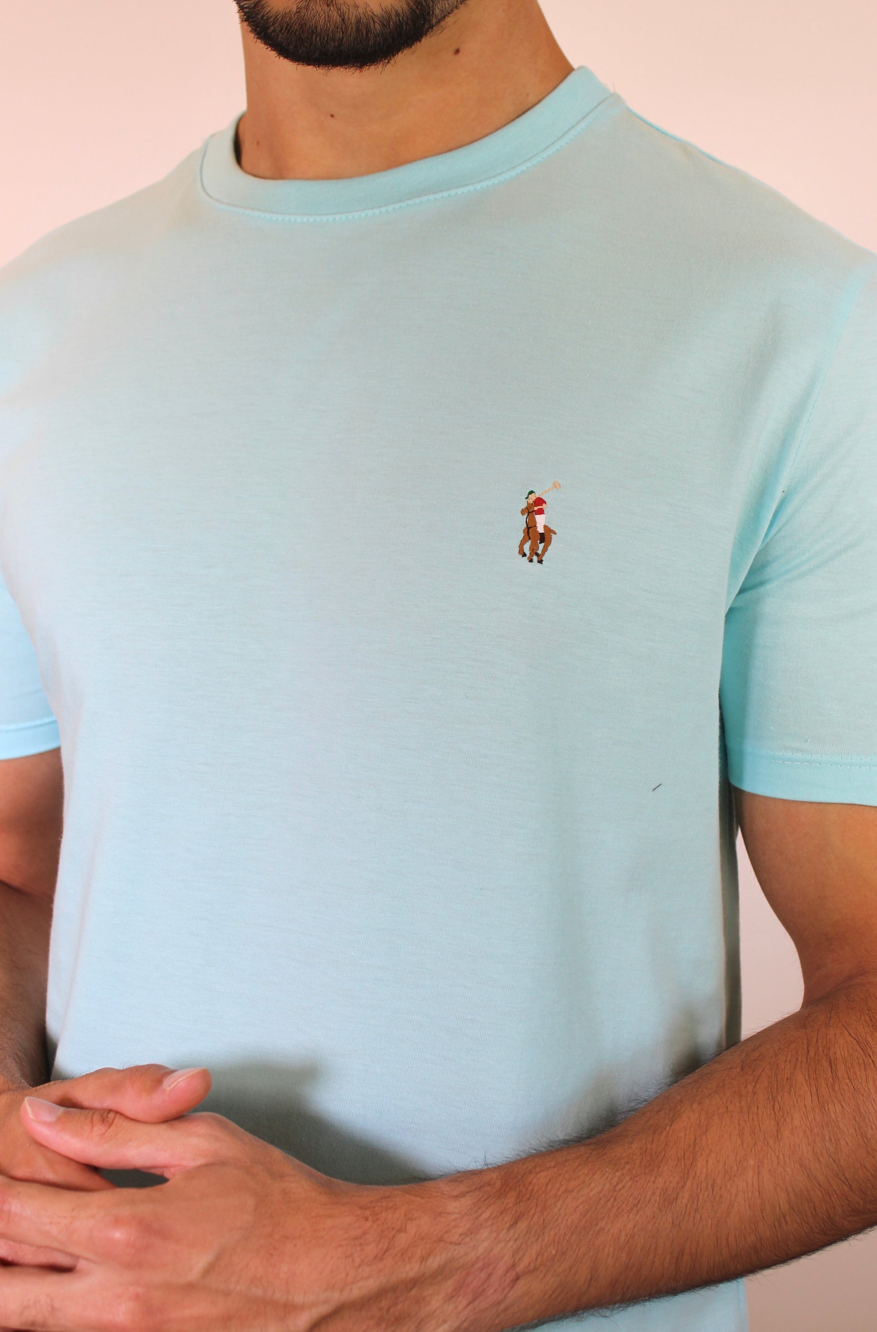 Camiseta RL Essential Small Pony Colorido - Azul Capri