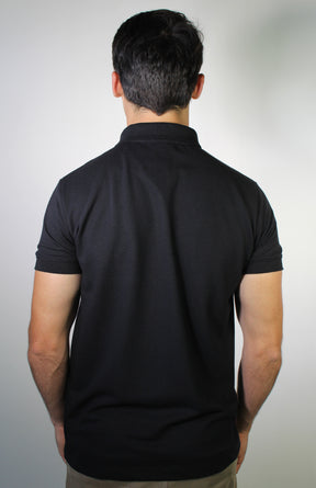 Camisa Gola Polo LCT Front Zipper - Preta