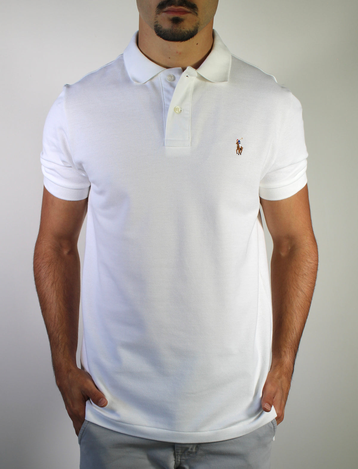 Camisa Gola Polo RL - Branca Small Pony Colorido