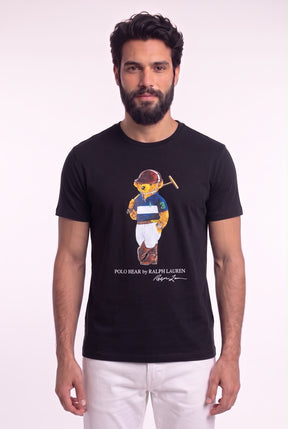 Camiseta RL Sport Icon Polo Rider Bear - Preta