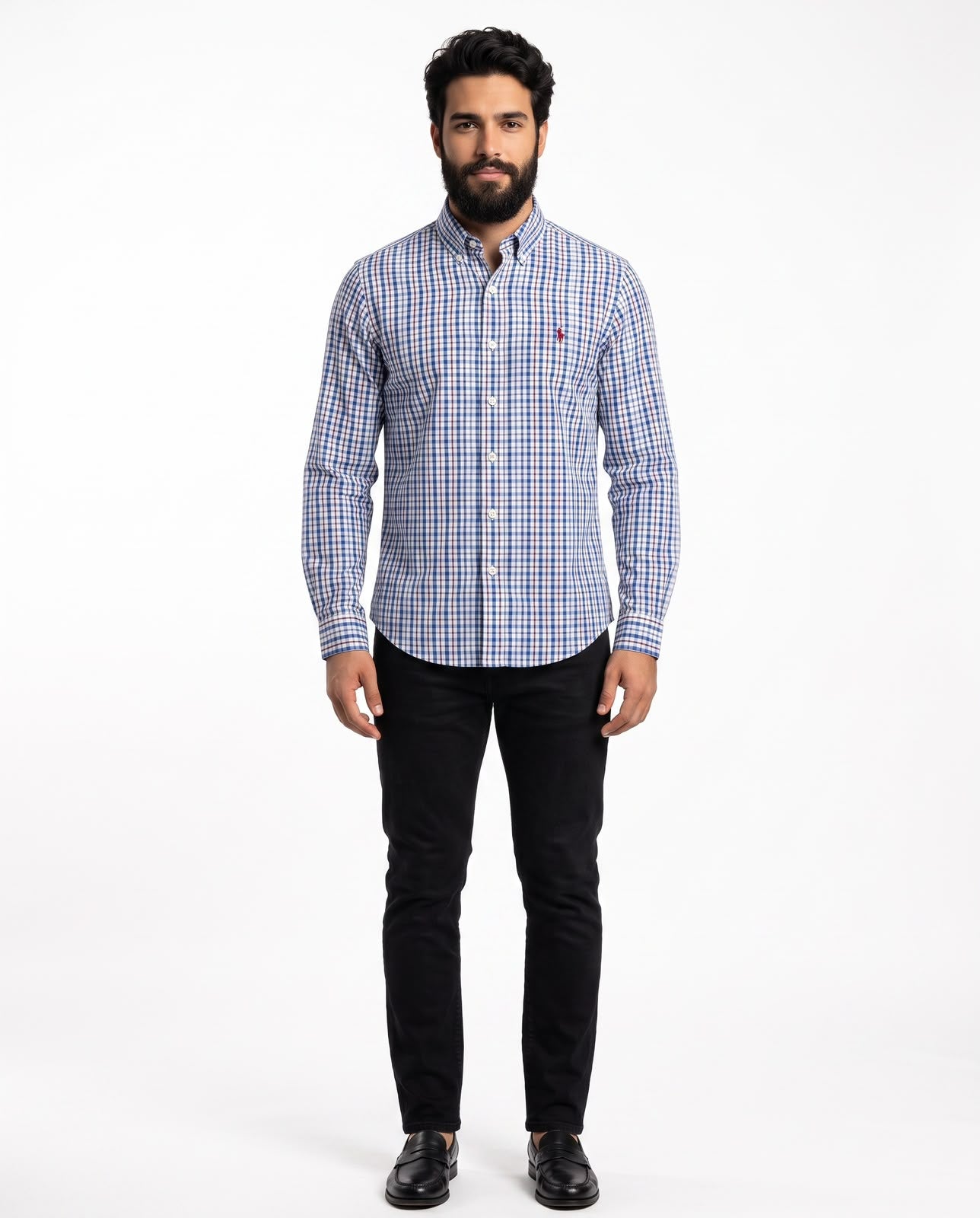 Camisa RL Manga Longa - Cheltenham Check Xadrez Azul