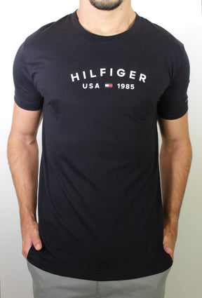 Camiseta TH College Style Est. 1985 Logo - Preta