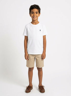 Camiseta RL Classic Infantil - Branca Small Pony Azul Marinho