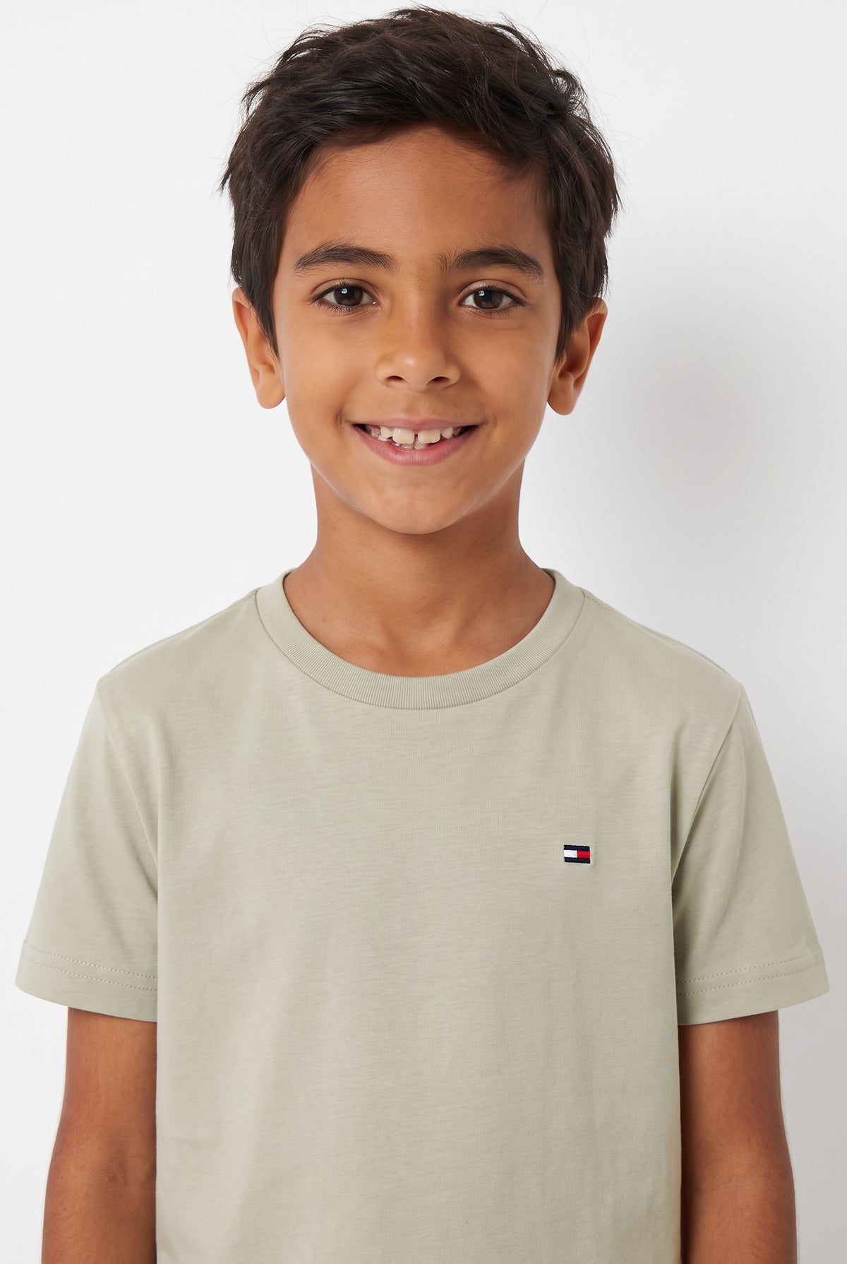 Camiseta TH Classic Nape Infantil - Areia