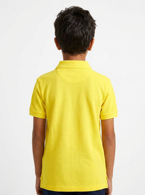 Camisa Gola Polo Infantil RL - Amarela Small Pony Azul