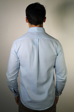 Camisa Social Linho RL Manga Longa Monochrome - Azul Bebê