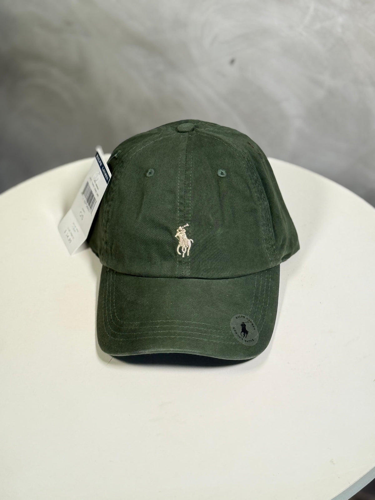 Boné Polo RL Classic - Verde Army Small Pony Creme