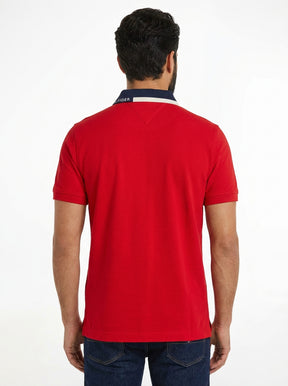 Camisa Gola Polo TH Trademark Contrast - Vermelha