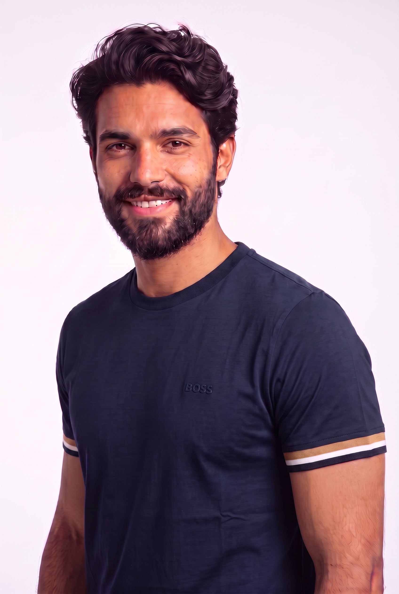 Camiseta Boss Tone Signature Line - Azul Marinho