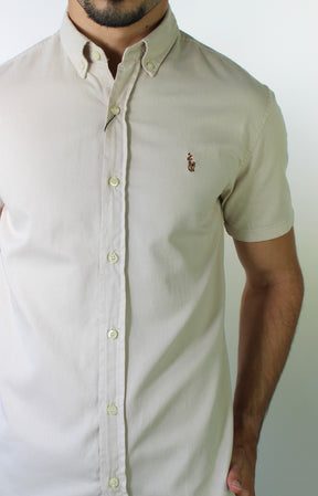Camisa Social Manga Curta RL - Areia