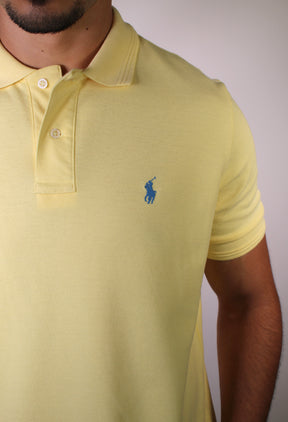 Camisa Gola Polo RL - Amarela Small Pony Azul