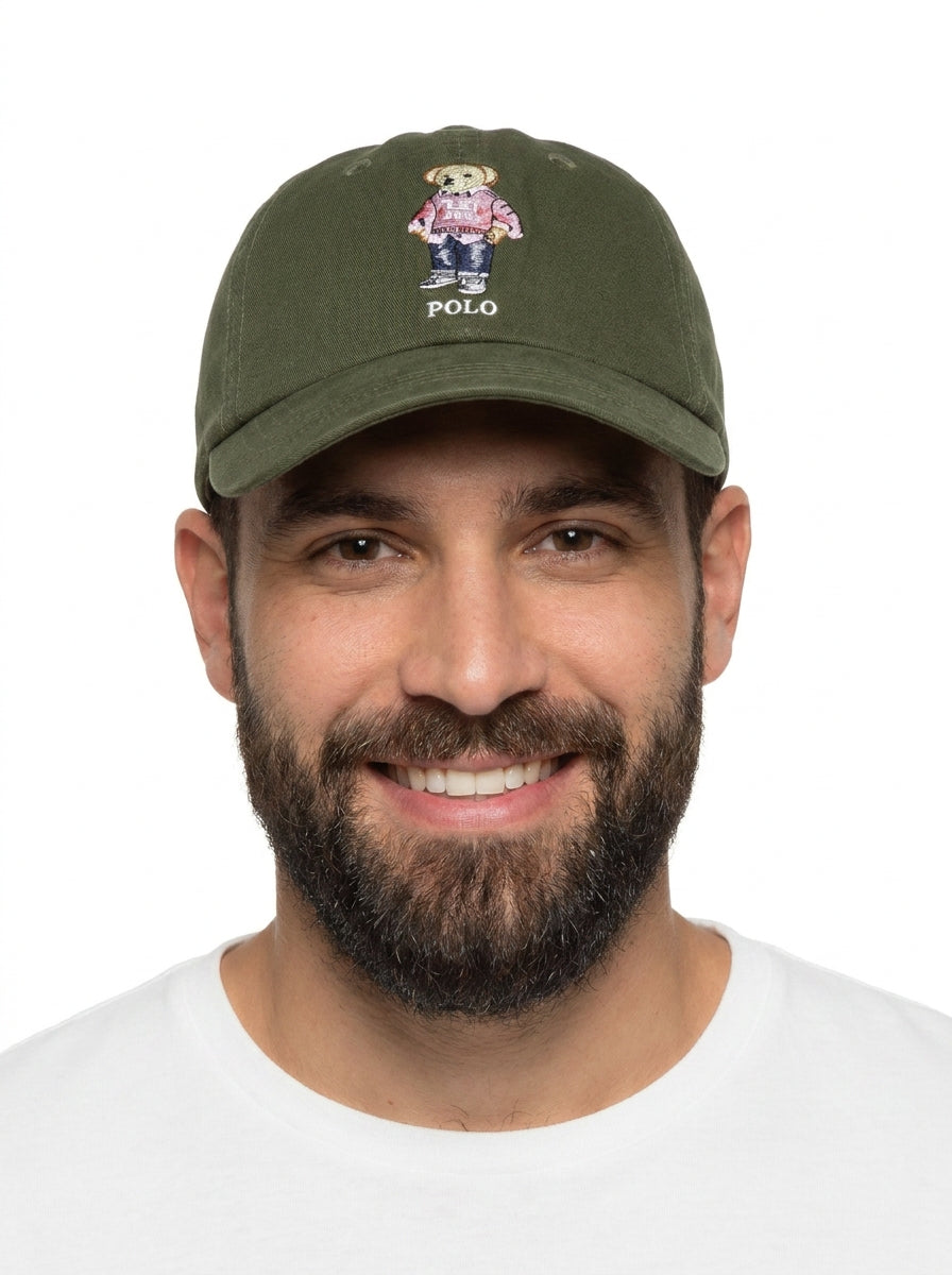 Boné Polo RL Malibu Bear - Verde Musgo