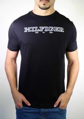 Camiseta TH Hilfiger NYC USA - Preta