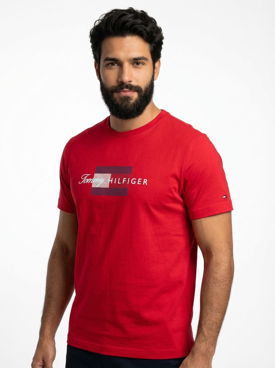 Camiseta TH Grid Flag Urban Concept - Vermelha