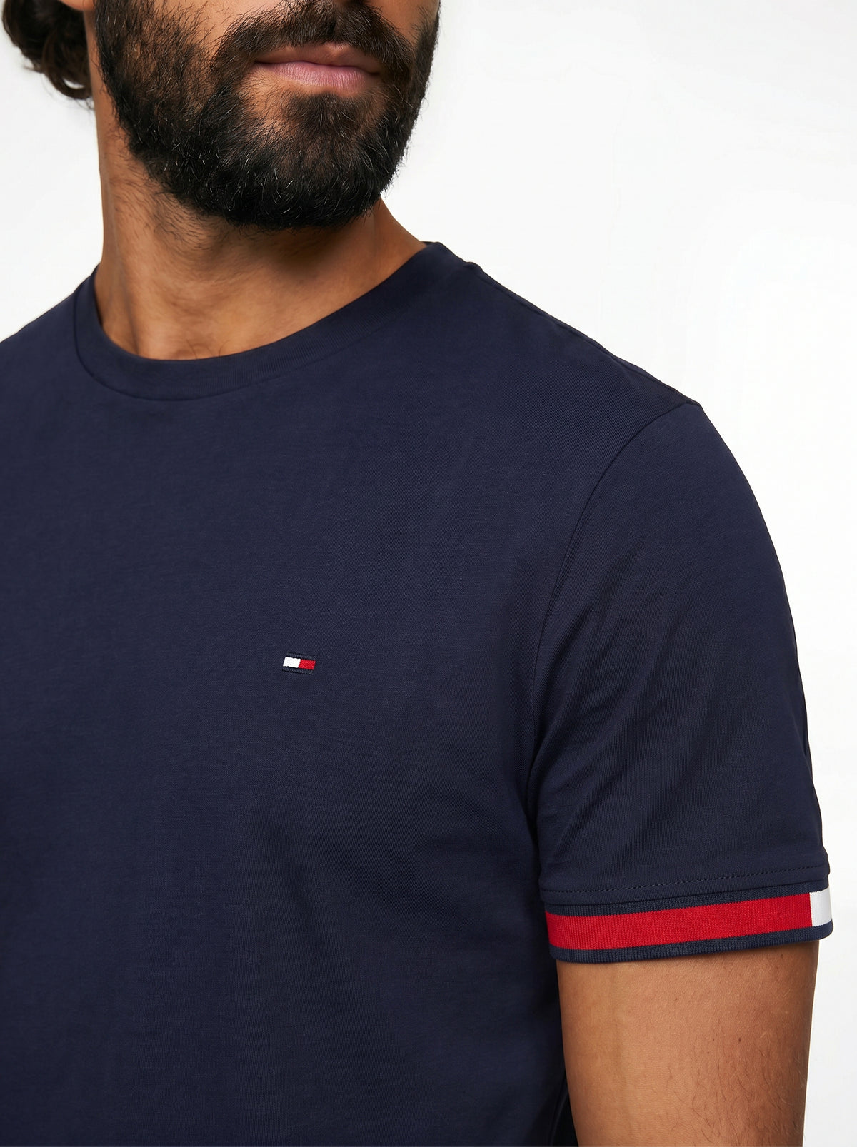 Camiseta TH Minimalist Sleeve Stripe - Azul Marinho