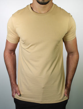 Camiseta AX Round Side Logo - Cáqui