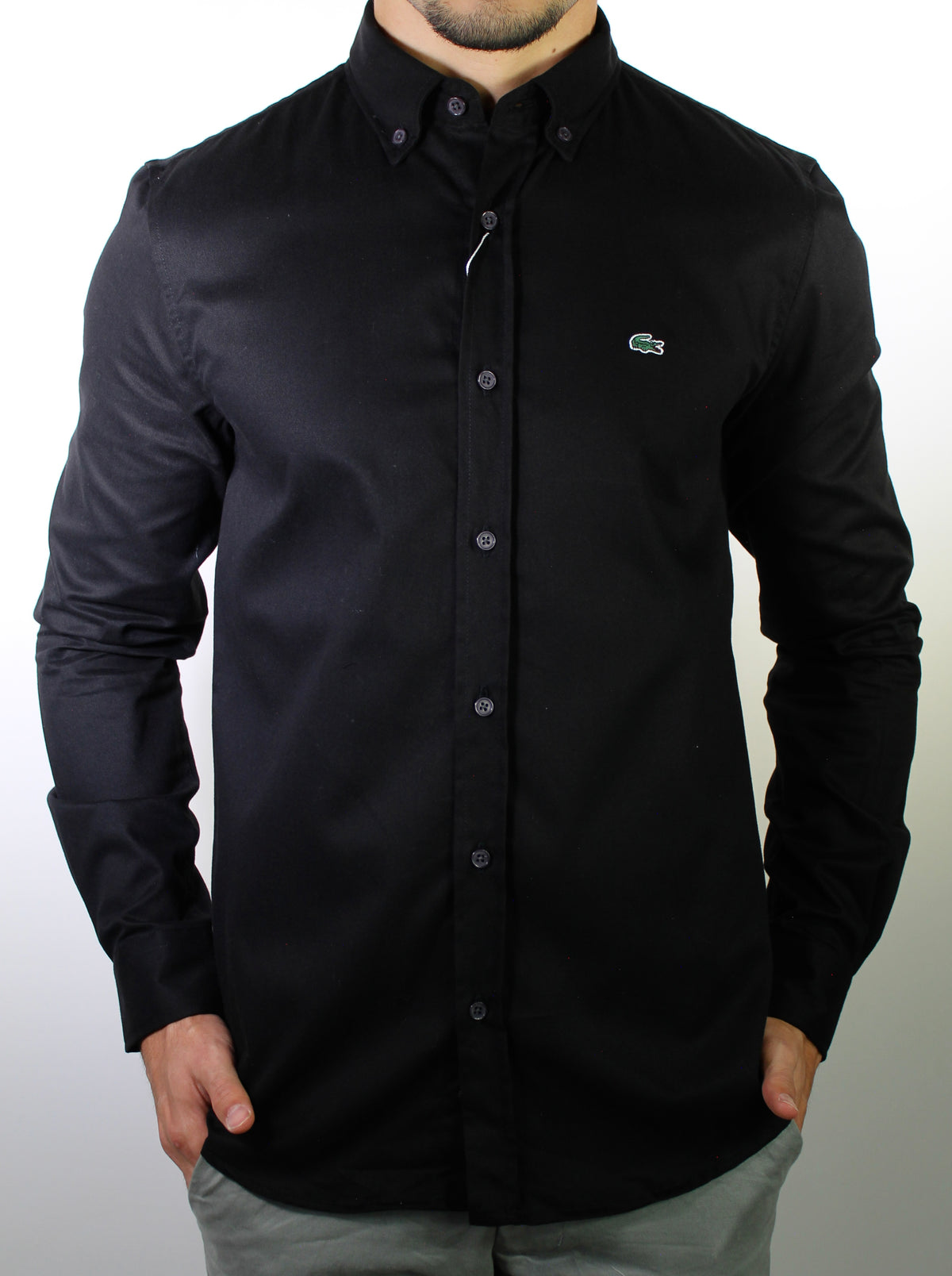 Camisa Social LCT Signature Manga Longa - Preta