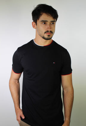 Camiseta TH Edge Detail - Preta