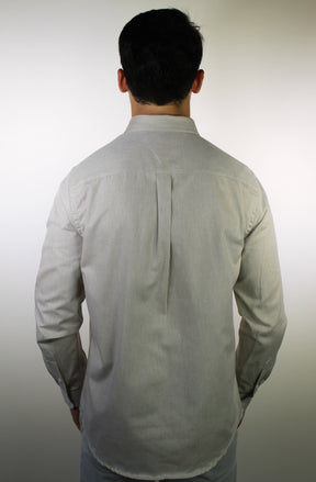 Camisa Social Lisa Manga Longa TH Classic  - Areia Mescla