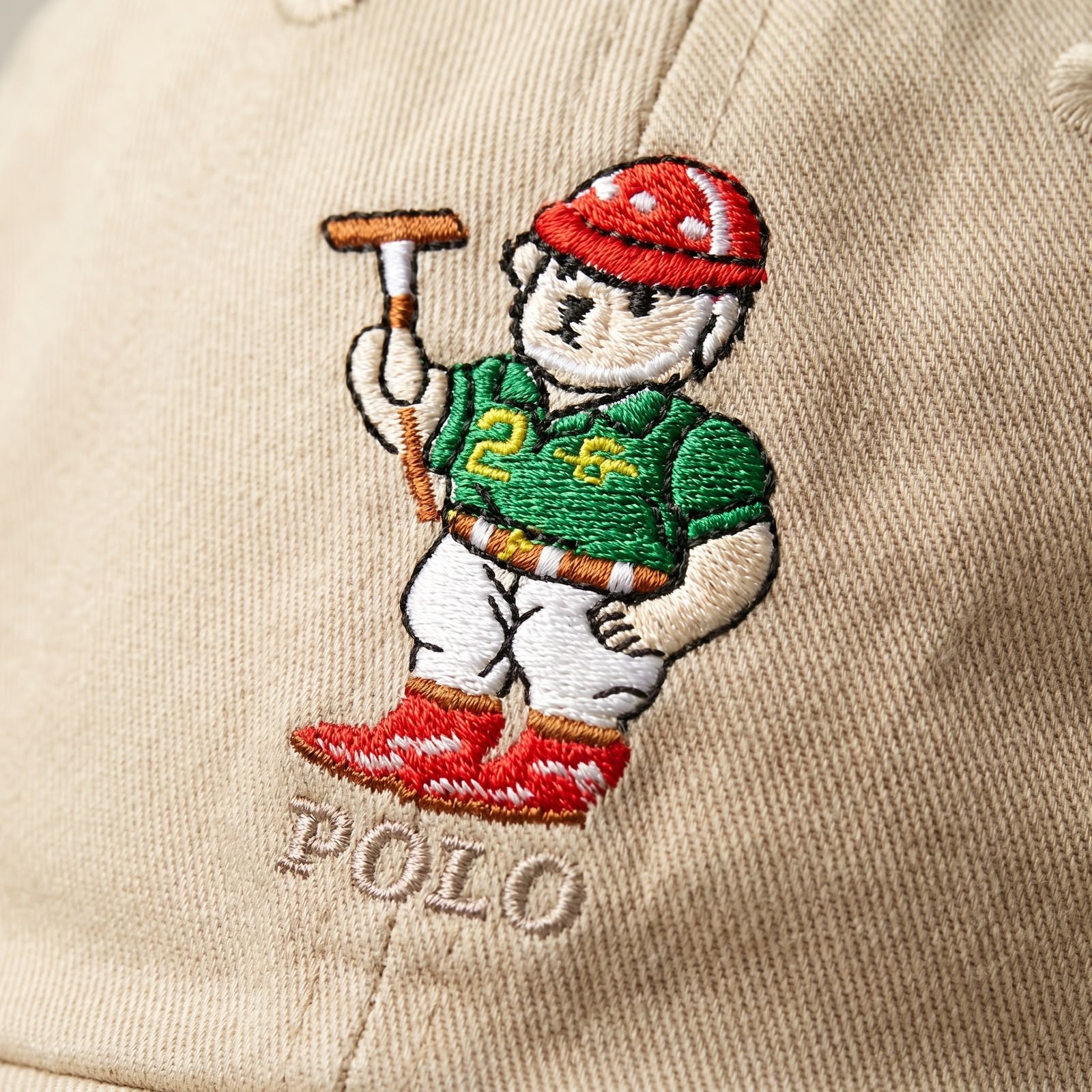 Boné RL Polo Athlete Bear - Creme