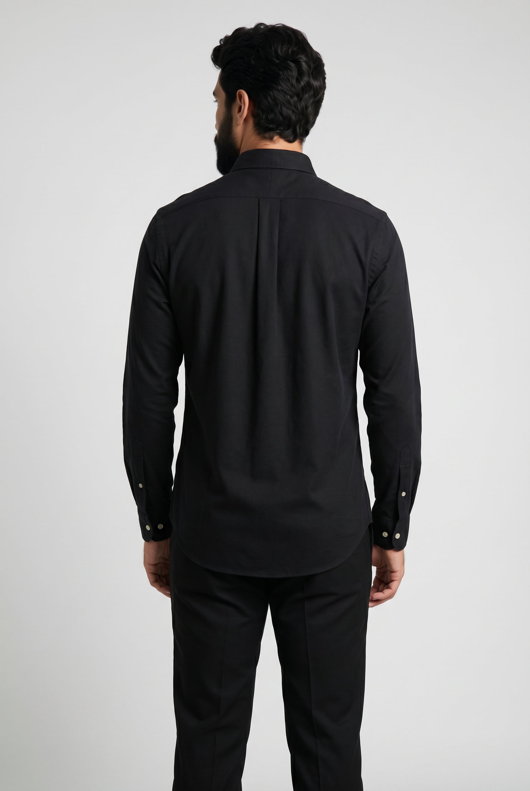 Camisa Social Lisa RL Manga Longa - Preta