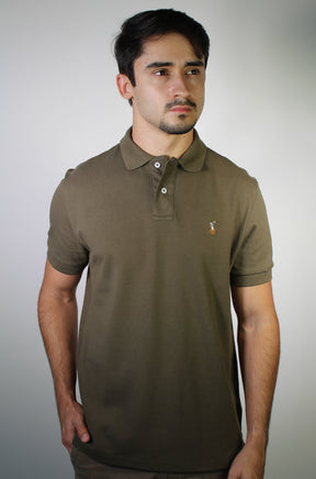 Camisa Gola Polo RL - Verde Oliva Small Pony Colorido
