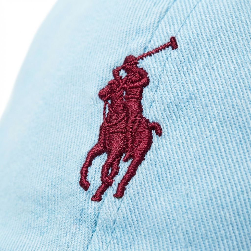 Boné Polo RL Classic - Azul Bebê Small Pony Bordô