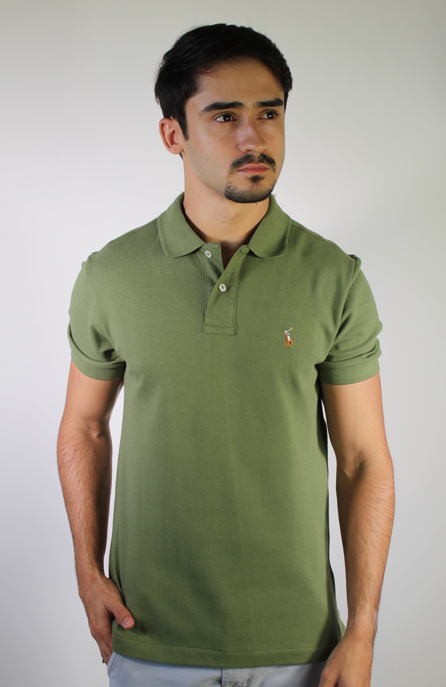Camisa Gola Polo RL - Verde Musgo Small Pony Colorido