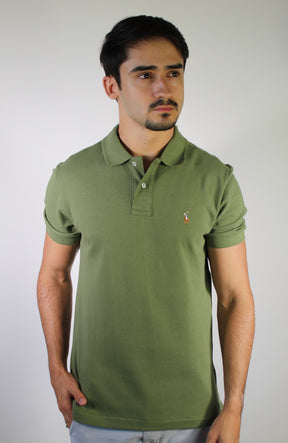 Camisa Gola Polo RL - Verde Musgo Small Pony Colorido
