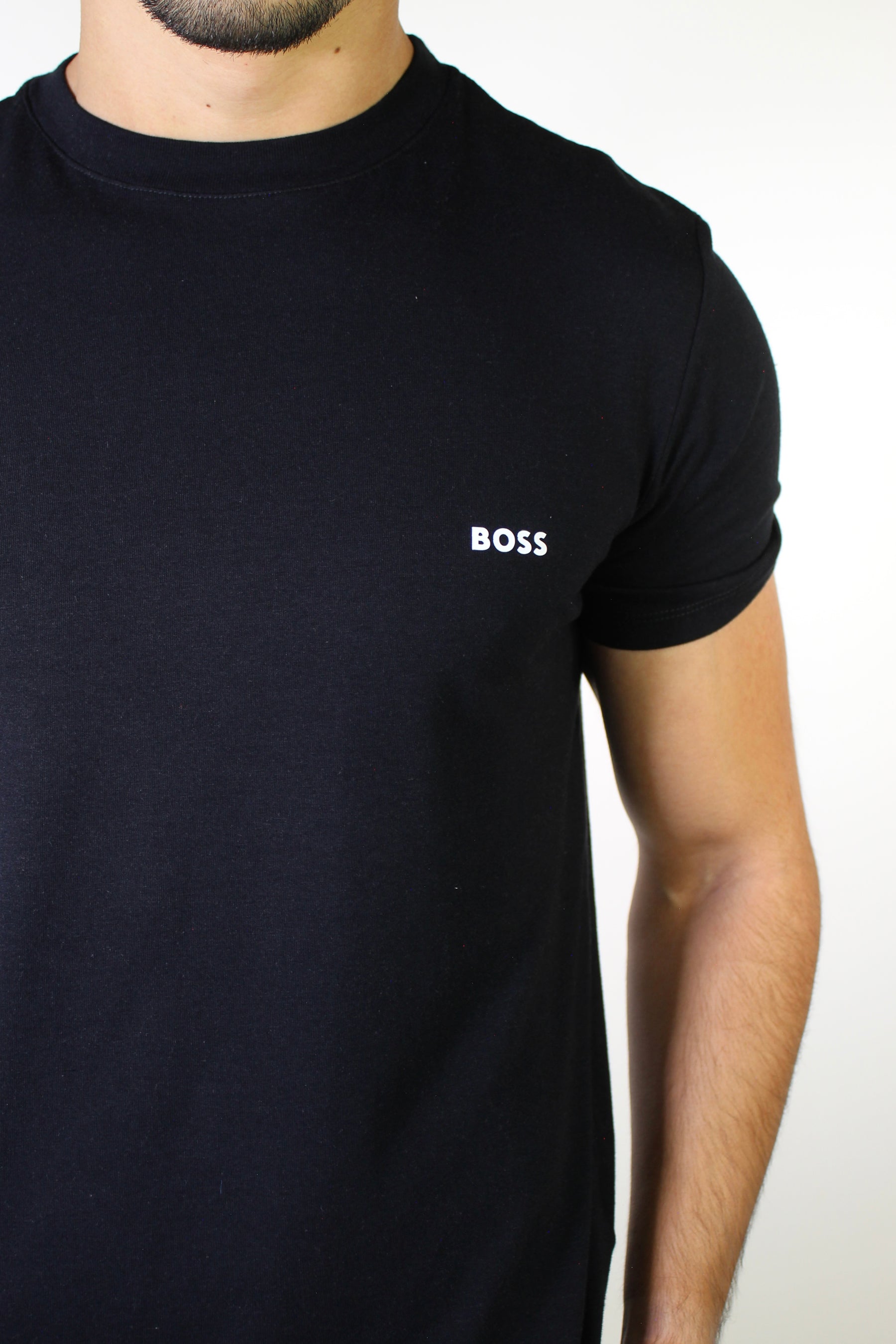Camiseta Boss Minimalist Side Logo - Preta