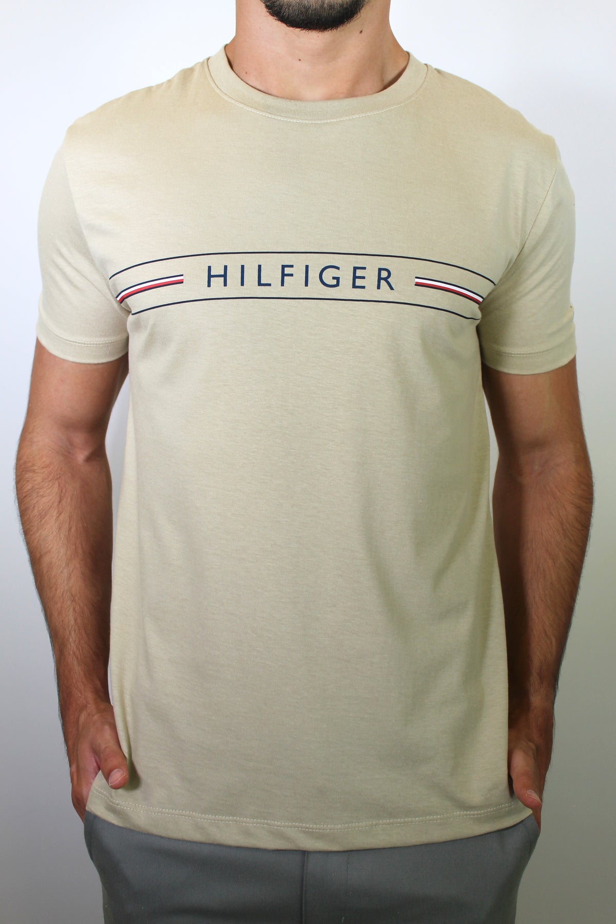 Camiseta TH Nautic Stripe - Cáqui