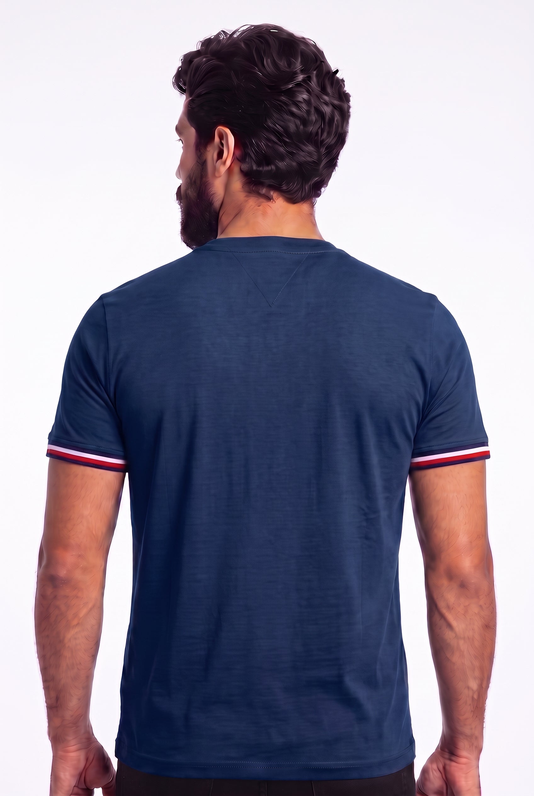 Camiseta TH Stripe Edge - Azul Marinho