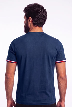 Camiseta TH Stripe Edge - Azul Marinho