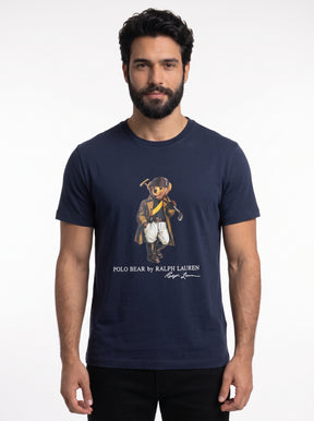 Camiseta RL Iconic Bear Polo Club - Azul Marinho