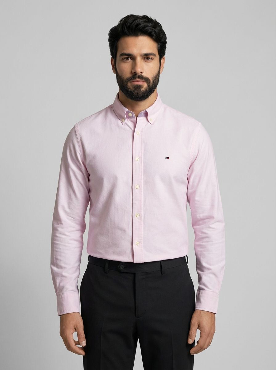 Camisa Social Lisa Manga Longa TH Classic  - Rosa