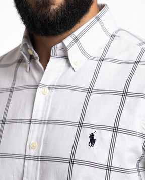 Camisa RL Manga Longa - Richmond Grid Xadrez Preto