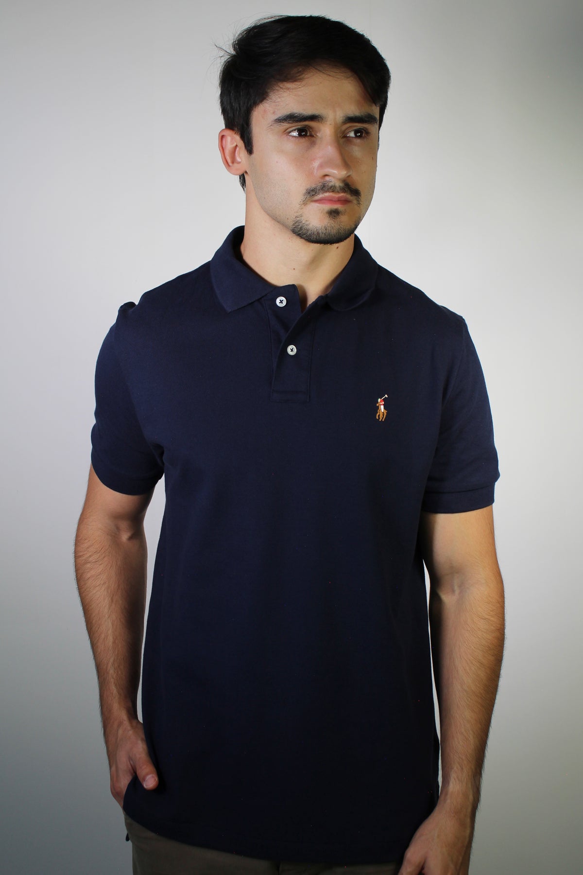 Camisa Gola Polo RL - Azul Marinho Small Pony Colorido