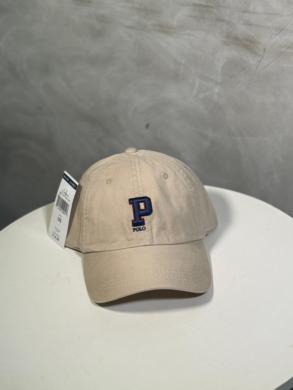 Boné Polo RL P Letter - Creme