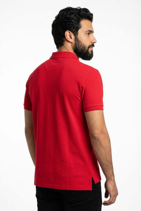 Camisa Gola Polo RL - Vermelha Small Pony Azul
