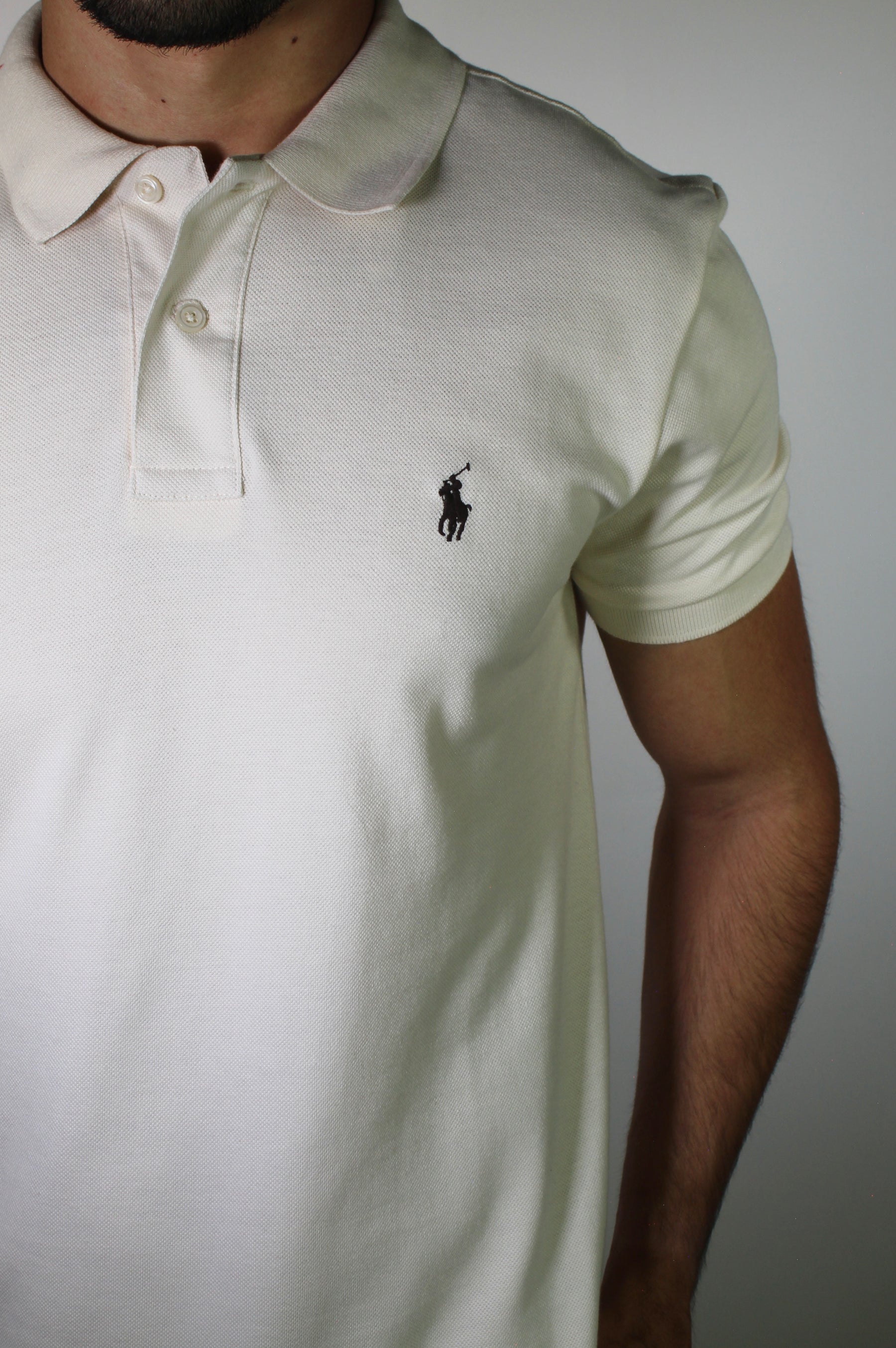 Camisa Gola Polo RL - Bege Small Pony Marrom