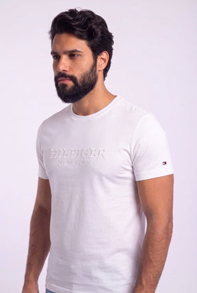 Camiseta TH Coopers Embroidery Tone - Branca
