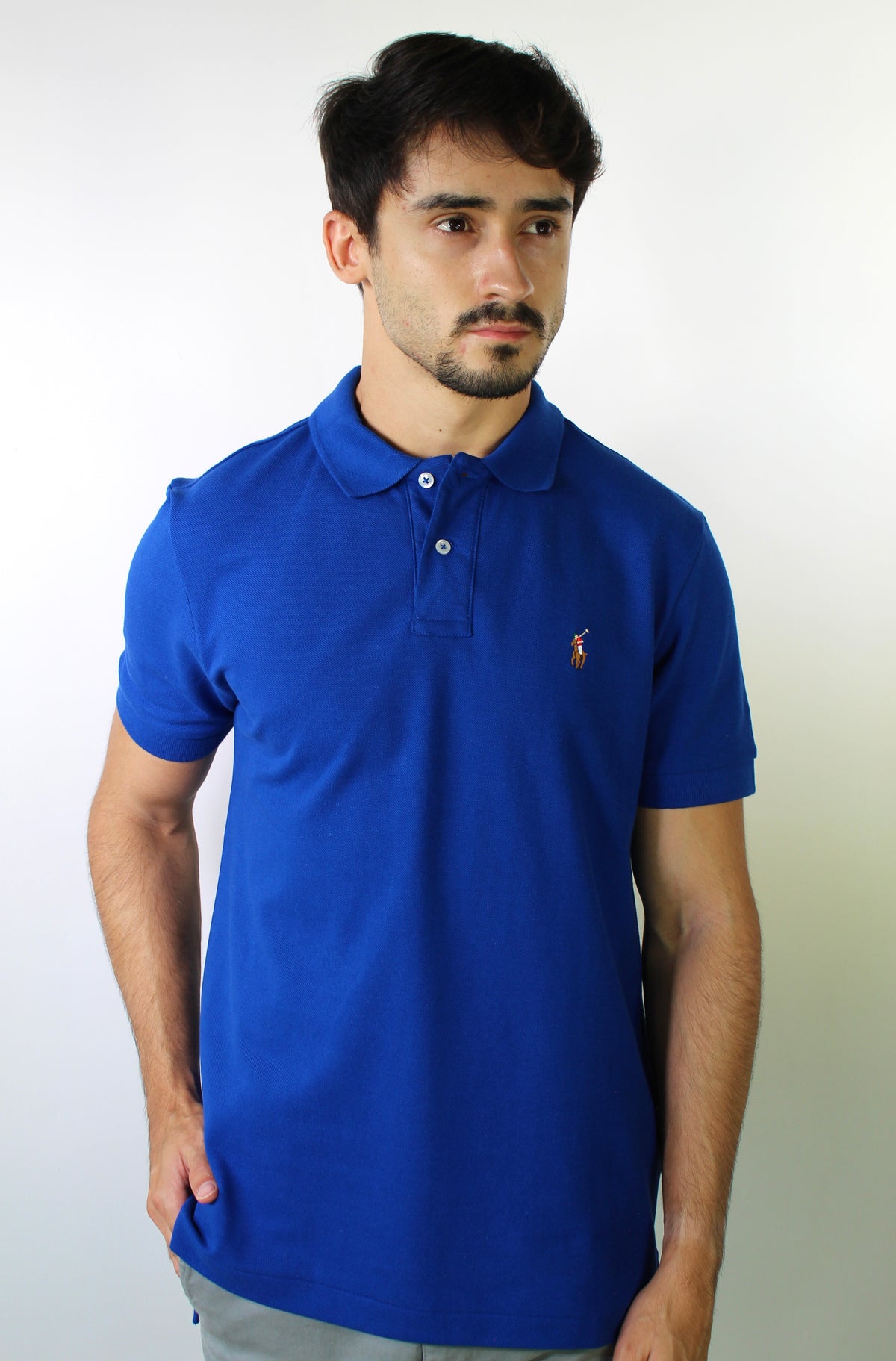 Camisa Gola Polo RL - Azul Royal Small Pony Colorido