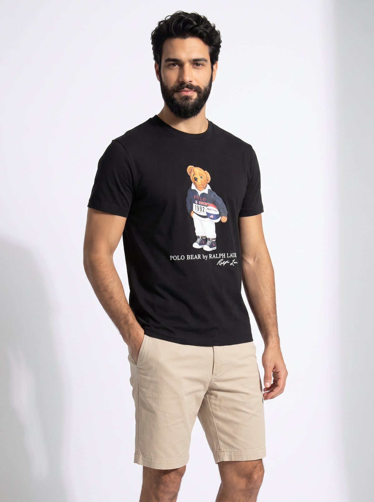Camiseta RL Iconic Bear Rugby Club - Preta